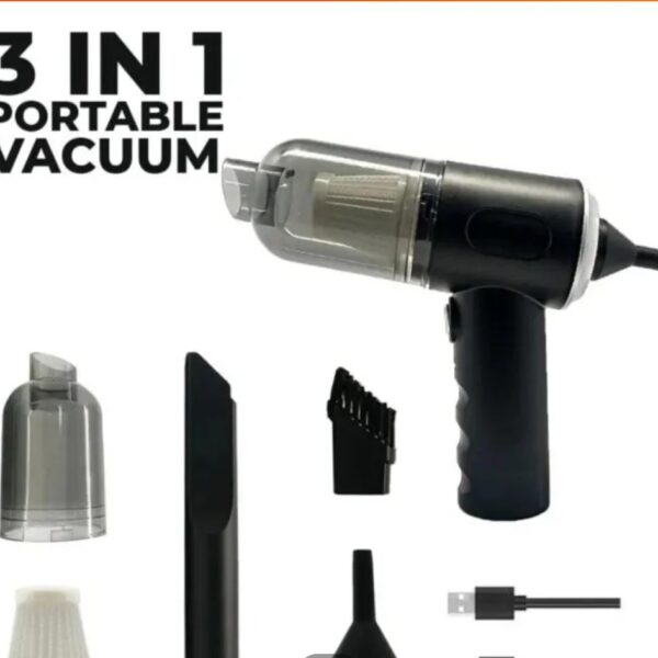 3 In 1 Portable Vacuum Cleaner Duster Blower Air Pump Wireless Hand-held Cleaning For Car Home