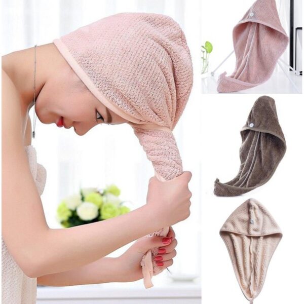 Best Hair Dryer Cap Towel – Hair Wrap Towel For Ladies( Random Color )